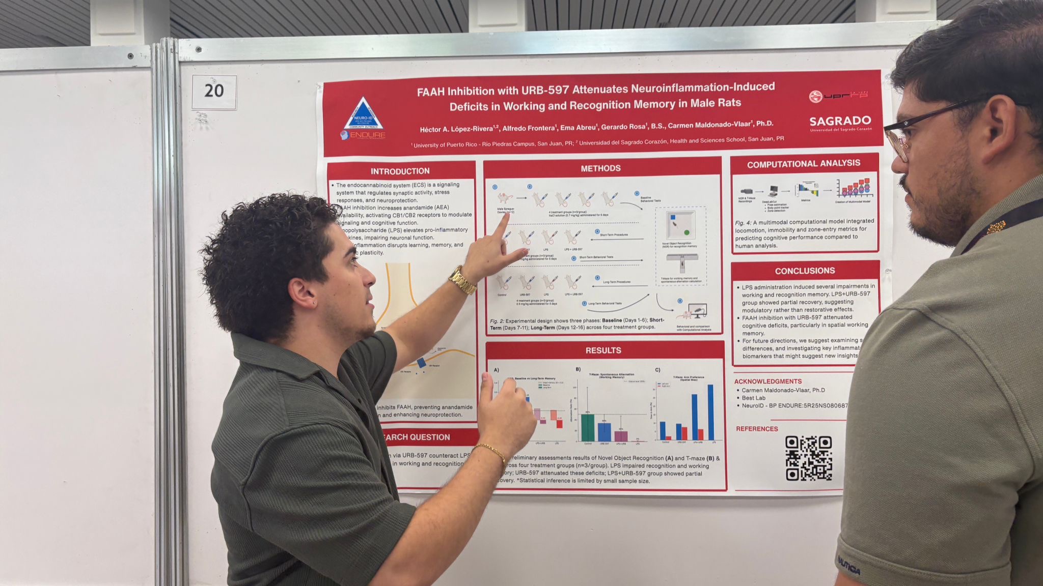 Presenting the FAAH poster at Sagrado Symposium